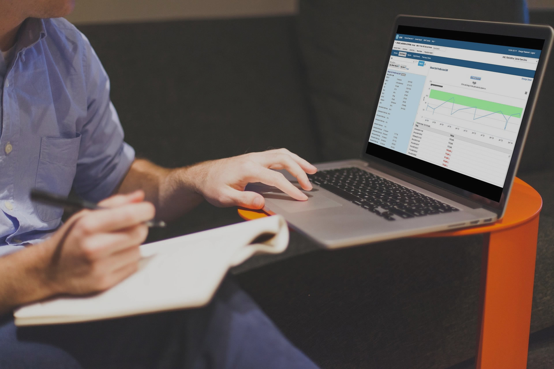 A curriculum case view in the teaching EHR